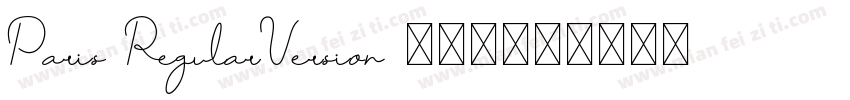 Paris RegularVersion 001.000字体转换